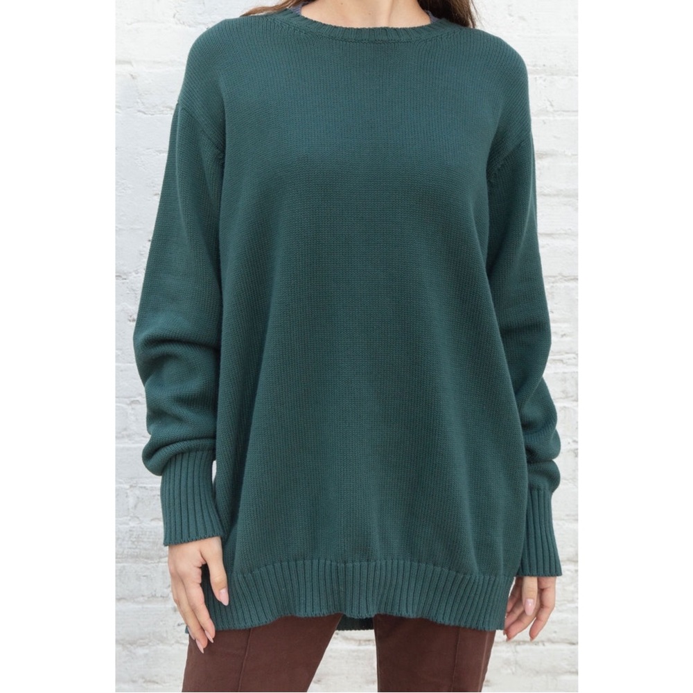 Brandy Melville Violet Cotton Sweater Green